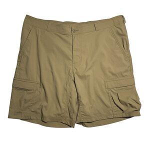 REI Co-op Mens Sahara Cargo Shorts 42 Khaki Nylon Hiking Trail Gorpcore